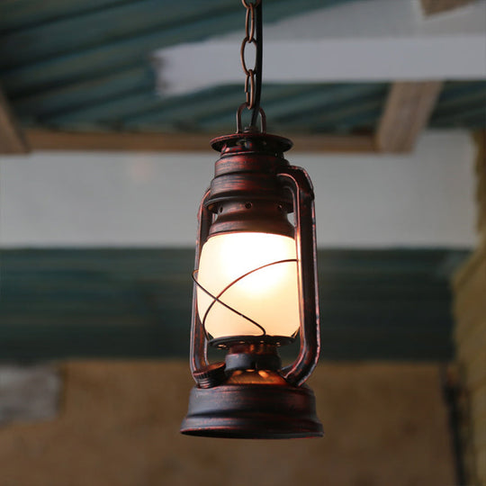 Copper Farmhouse Pendant Light With Milk Glass Shade And 1 Bulb - Sizes 5.5 7 Or 8 Wide /