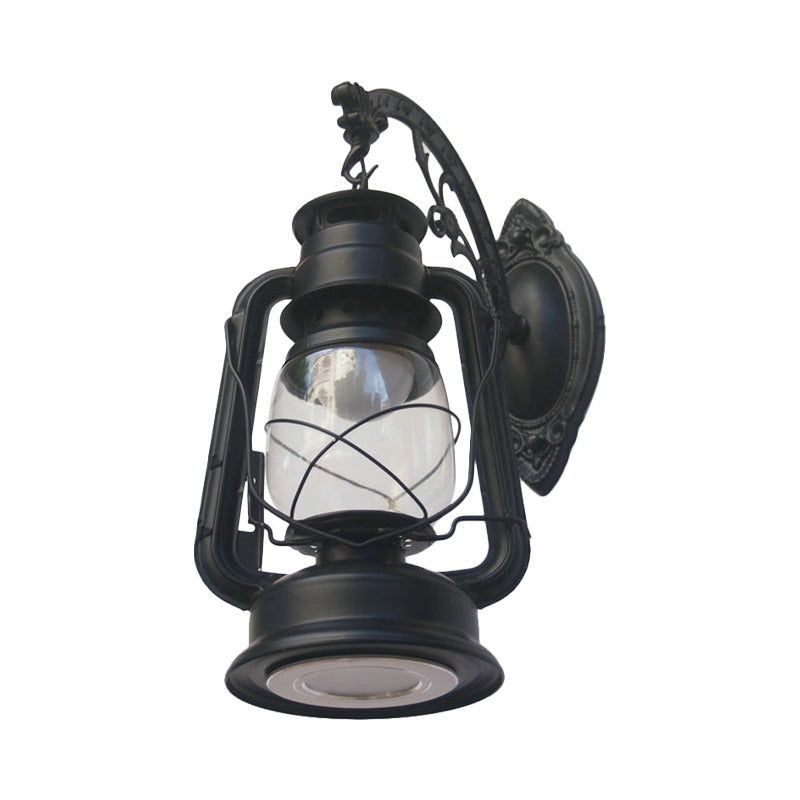 Nautical Wall Lamp With Clear Glass And Kerosene Light - Perfect For Dining Rooms