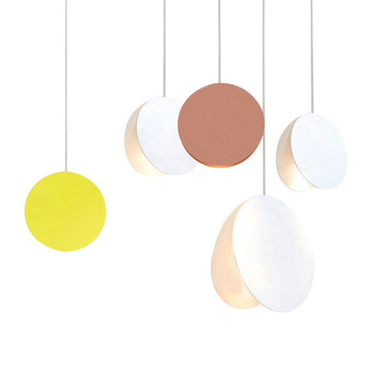 Modern Metal Pendant Light With Circle Shade For Restaurants