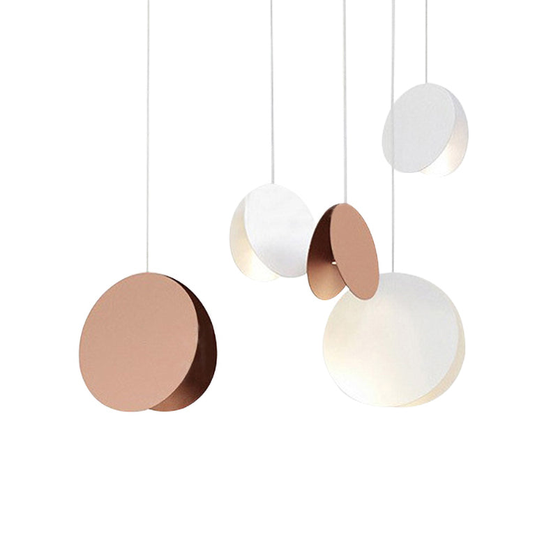 Modern Metal Pendant Light With Circle Shade For Restaurants