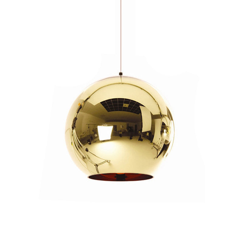 Industrial Glass Globe Pendant Light With Open Bottom In Multiple Finishes