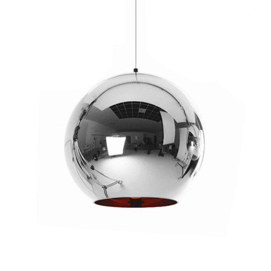 Industrial Glass Globe Pendant Light With Open Bottom In Multiple Finishes