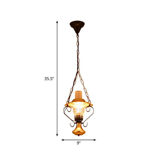 Lantern Industrial Metal Cluster Pendant Light With Clear Glass Ideal For Restaurants