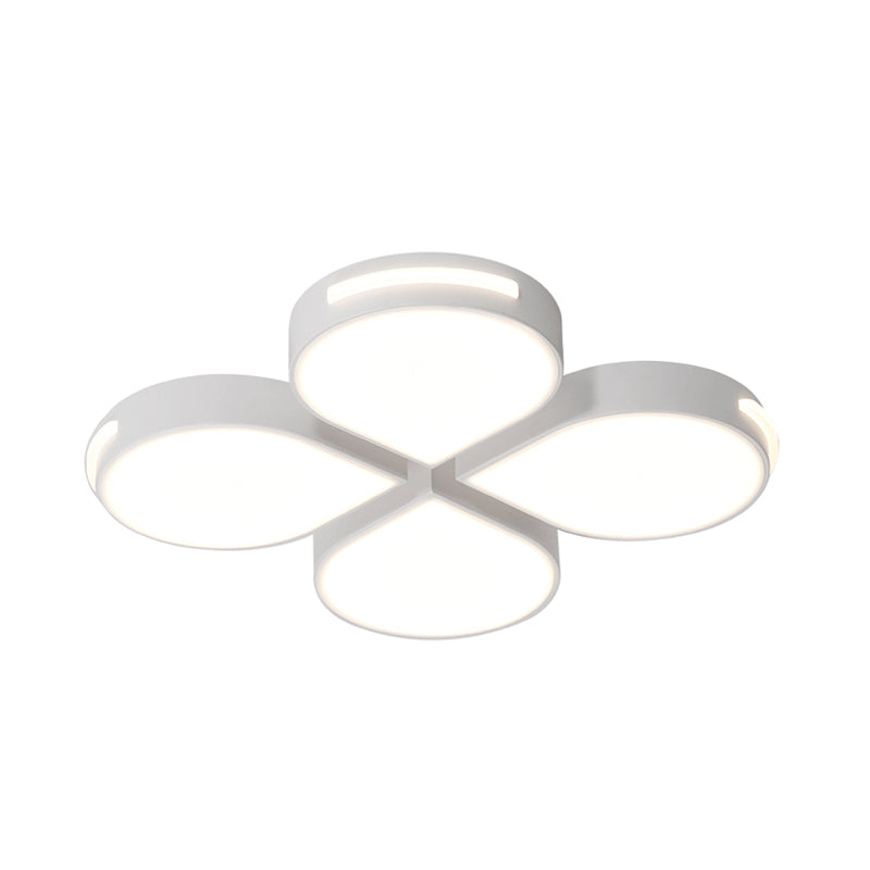 Modern Contemporary Flower Flush Mount Ceiling Light in White for Kid's Bedroom