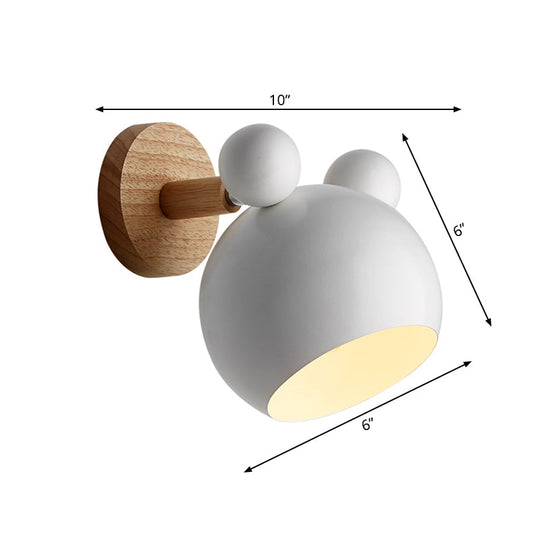 Modern Cartoon Animal Sconce Wall Light For Child Bedroom - Metal Lamp