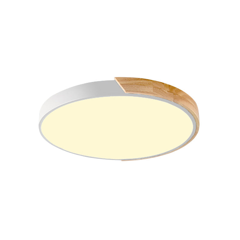 Loft Circle Led Ceiling Light For Kindergarten With Acrylic Shade