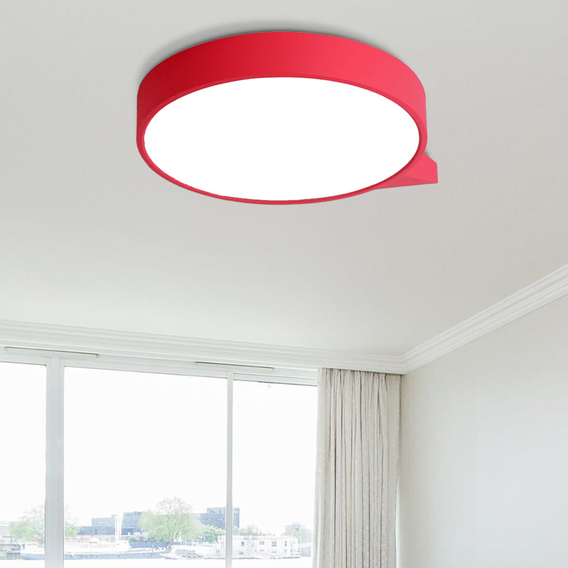 Macaron Metal Ceiling Flush Mount In Multiple Colors With Diffuser 19.5/24.5 W