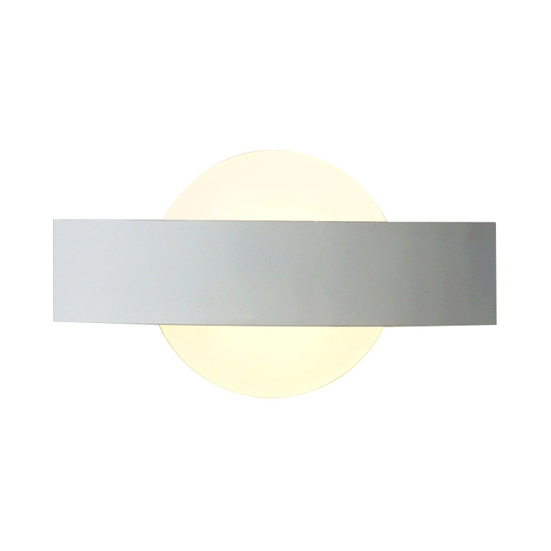 Modern Slim Led Wall Lamp: White Acrylic Sconce Light For Living Room