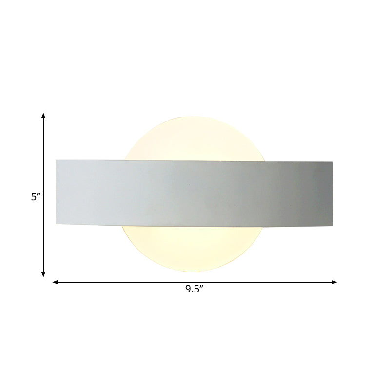 Modern Slim Led Wall Lamp: White Acrylic Sconce Light For Living Room