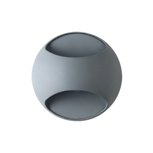 Modern Half-Globe Wall Sconce For Study Room - Sleek Plastic Design