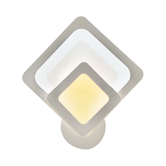 White Led Wall Sconce For Modern Bedroom And Living Room Design