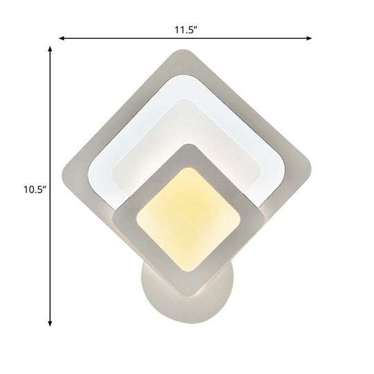 White Led Wall Sconce For Modern Bedroom And Living Room Design