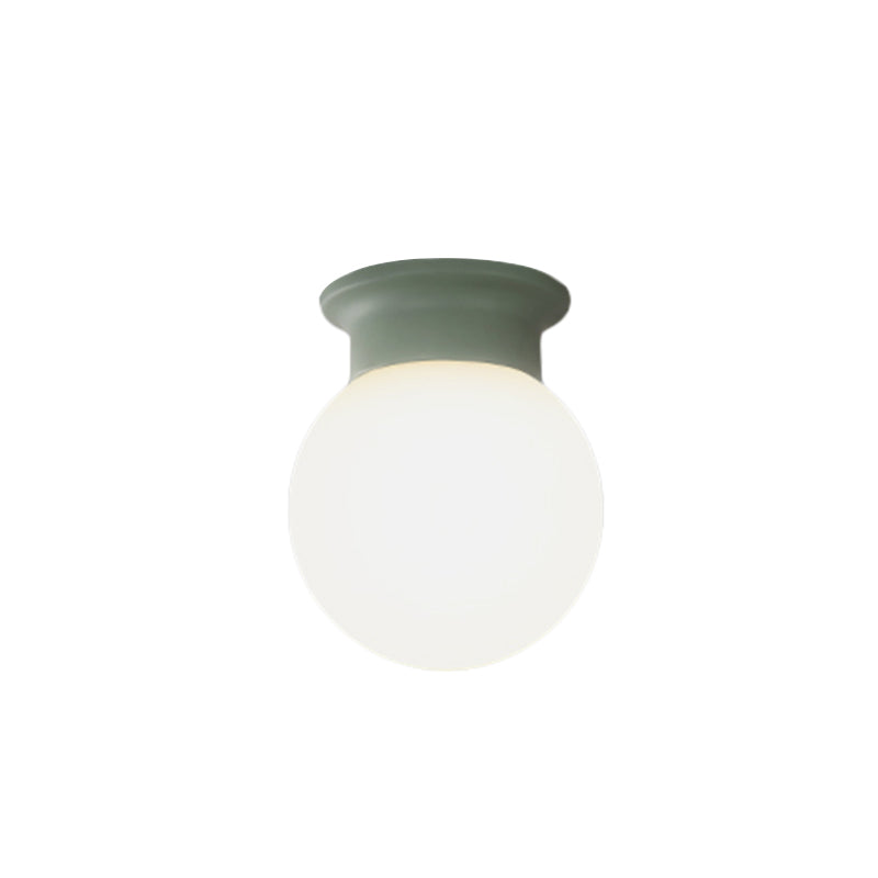 Nordic Orb Ceiling Mount Light - 1 Head Acrylic Lamp for Hallway