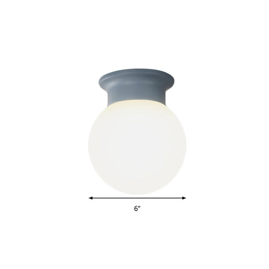 Nordic Orb Ceiling Mount Light - 1 Head Acrylic Lamp For Hallway