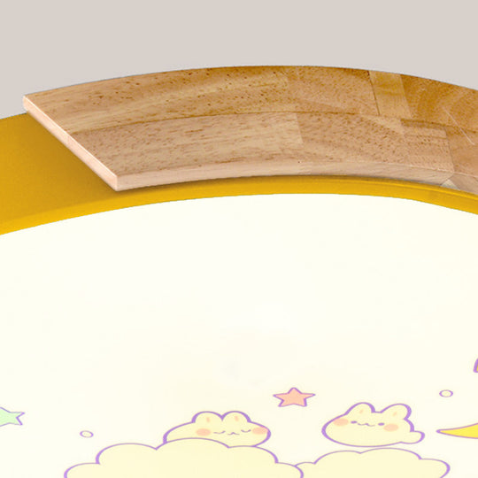 Cartoon LED Flush Ceiling Light Fixture for Kindergartens - Round Acrylic LED Ceiling Light