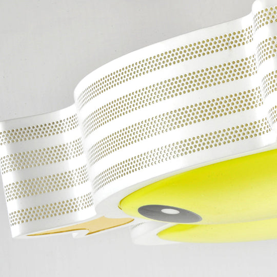 Plafonnier LED Art Déco : Luminaire encastré pour salle d'allaitement de canard en jaune