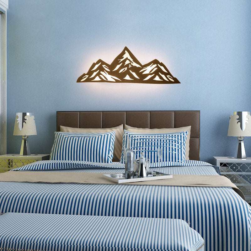 Modern Wood Mountain Wall Lamp For Childs Bedroom - Creative & Energy Saving