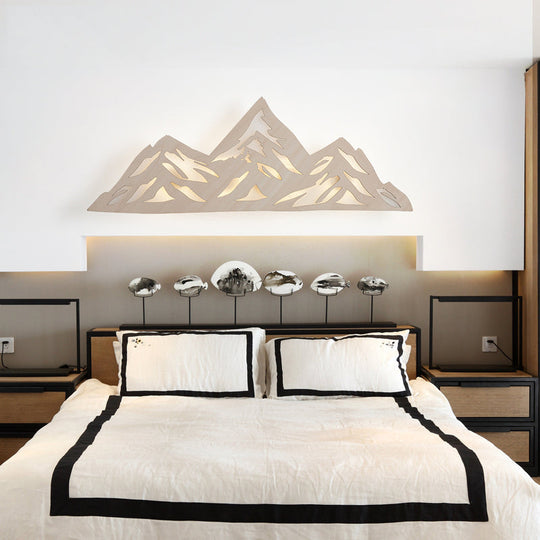 Modern Wood Mountain Wall Lamp For Childs Bedroom - Creative & Energy Saving