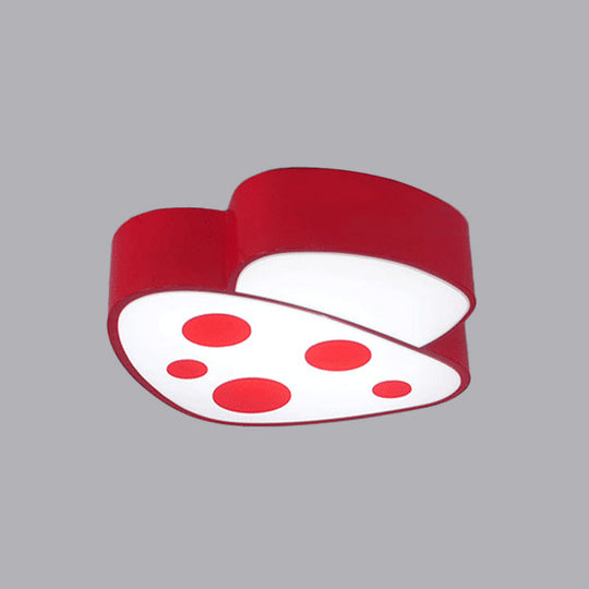 Brighten Up Your Nursery with Mushroom Flush Mount LED Light in Blue/Red/Yellow