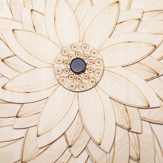 Adorable Beige Led Floral Wooden Wall Lamp: Perfect For Kids Bedroom & Hallway