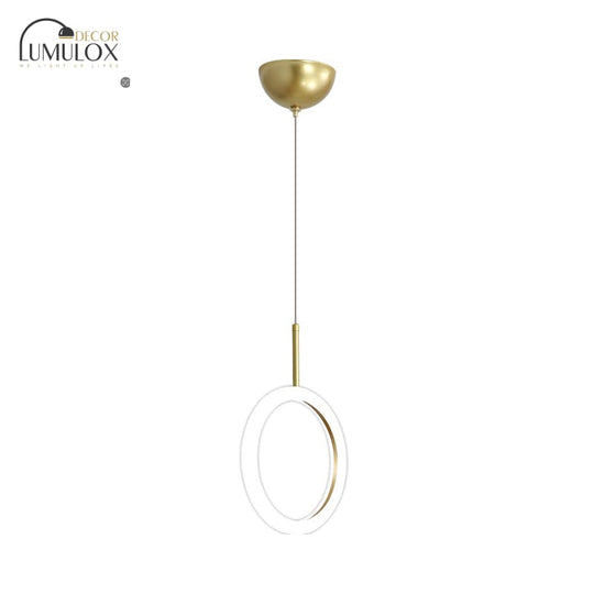 Halo Ring Restaurant Down Pendant Light in Gold, Warm/White Light