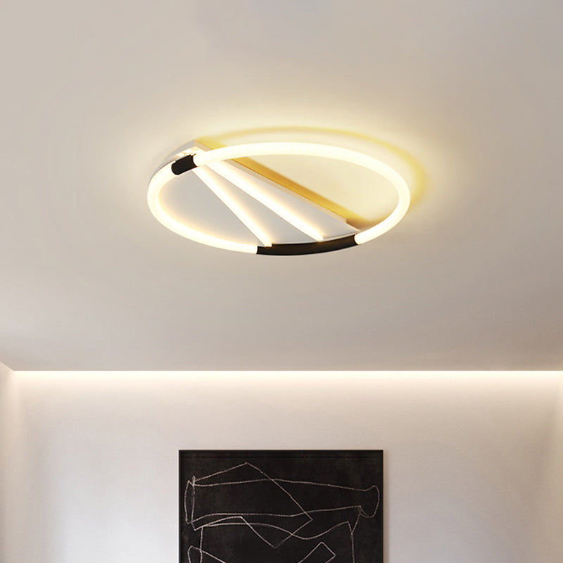 Led Ceiling Flush Light In White With Acrylic Shade - Rectangle/Round/Square Warm/White