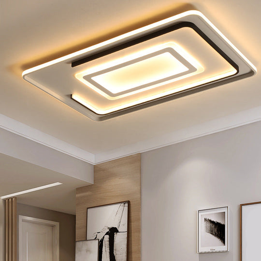 Led Ceiling Lamp - Simple Style Acrylic Ultrathin Flush Mount In Warm Or White Light