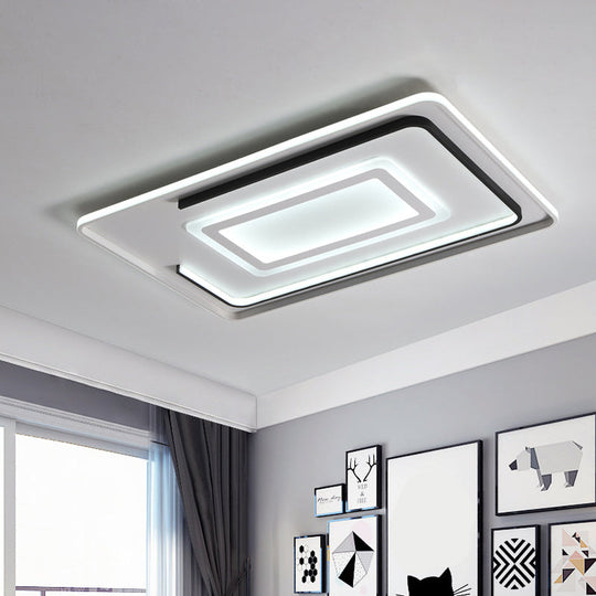 Led Ceiling Lamp - Simple Style Acrylic Ultrathin Flush Mount In Warm Or White Light