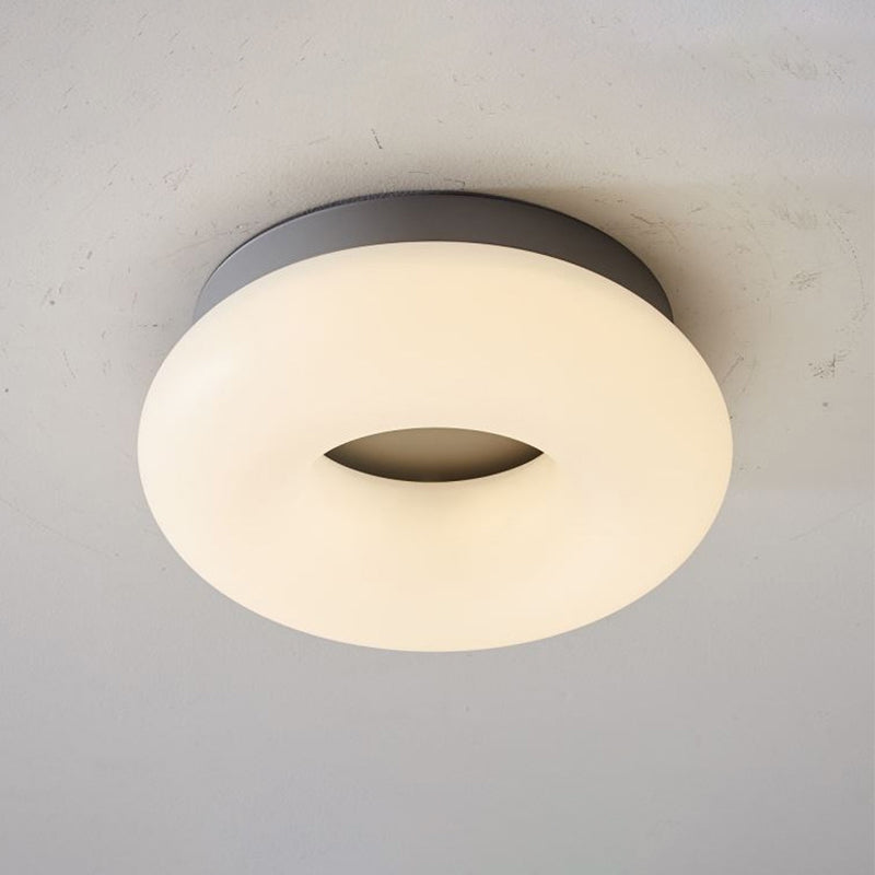 Minimal Grey/Coffee LED Ceiling Mount Light - Modern Acrylic Shade - Corridor Flushmount