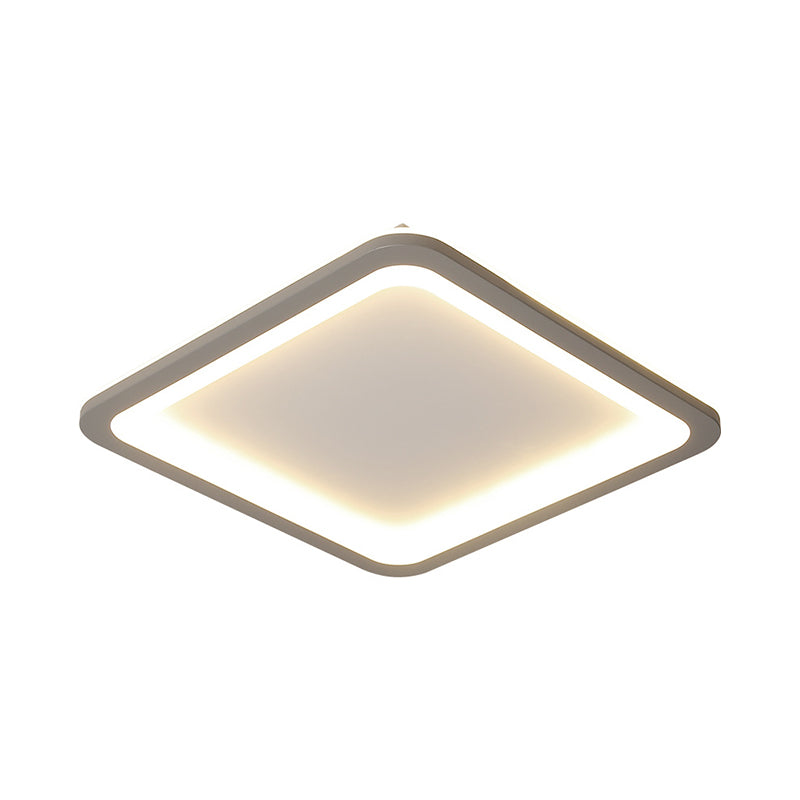 14.5/19/23.5 Led Square Bedroom Flush Mount Acrylic Ceiling Lamp - Thin & Stylish Nordic Design In