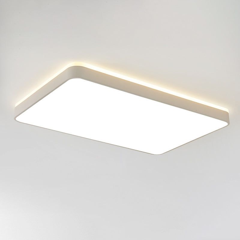 LED Acrylic Ceiling Lamp: Modern Simplicity, Flush-Mounted, Grey/White, Warm/White Light - Bedroom Lighting Solution