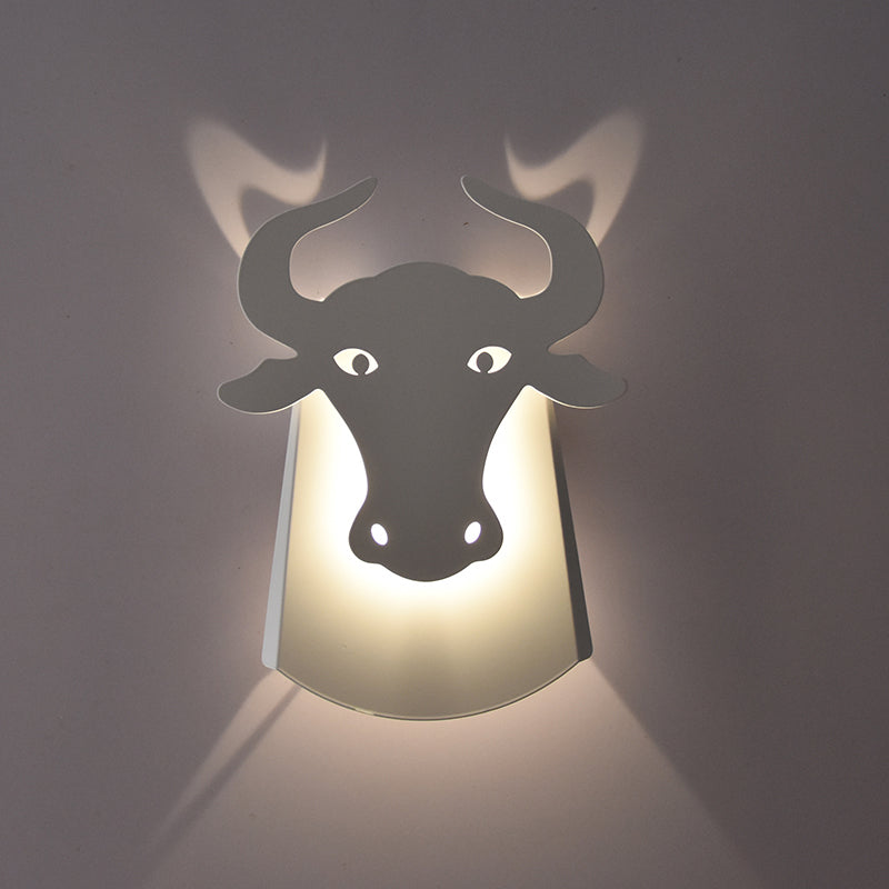 Modern Metal Ox Wall Lamp With Integrated Led For Chic Indoor Lighting