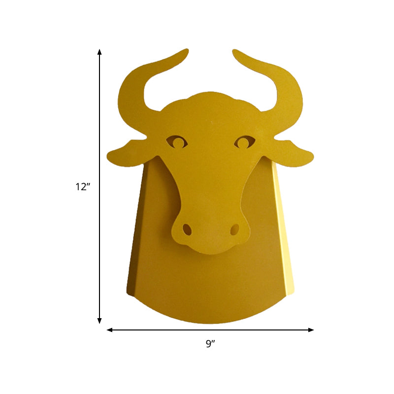 Modern Metal Ox Wall Lamp With Integrated Led For Chic Indoor Lighting