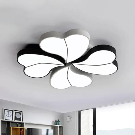 Modern Nordic LED Ceiling Light in Black and White, Available in 20.5"/24.5" Widths