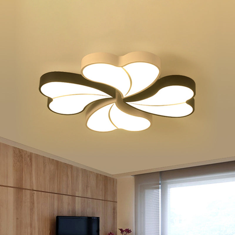 Modern Nordic LED Ceiling Light in Black and White, Available in 20.5"/24.5" Widths