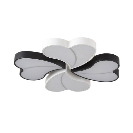 Modern Nordic LED Ceiling Light in Black and White, Available in 20.5"/24.5" Widths