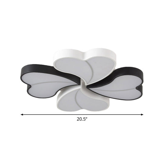 Modern Nordic Led Ceiling Light In Black And White Available 20.5/24.5 Widths