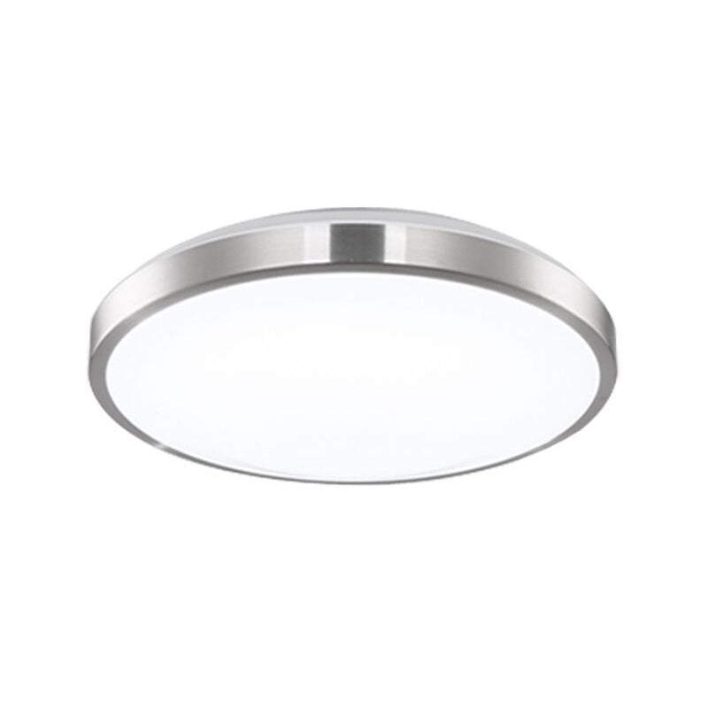 Minimalist LED Silver Flush Mounted Bedroom Ceiling Light - Acrylic Circular, 10"/11"/16" Wide