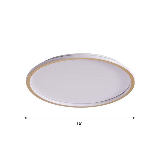 Simple Style Metal Ceiling Light Fixture - Gold Finish, LED Flushmount Lighting for Living Room - Sizes: 12"/19.5"/23.5