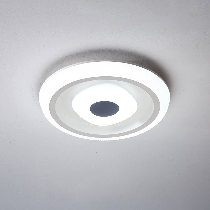 Minimalist White LED Ceiling Lamp in Square/Round Shape with Acrylic Flush Mount, Perfect for Hotels