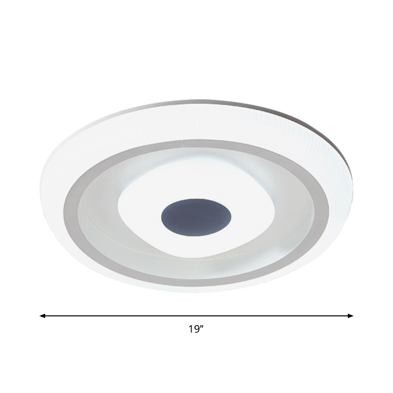 Minimalist White Led Ceiling Lamp In Square/Round Shape With Acrylic Flush Mount Perfect For Hotels