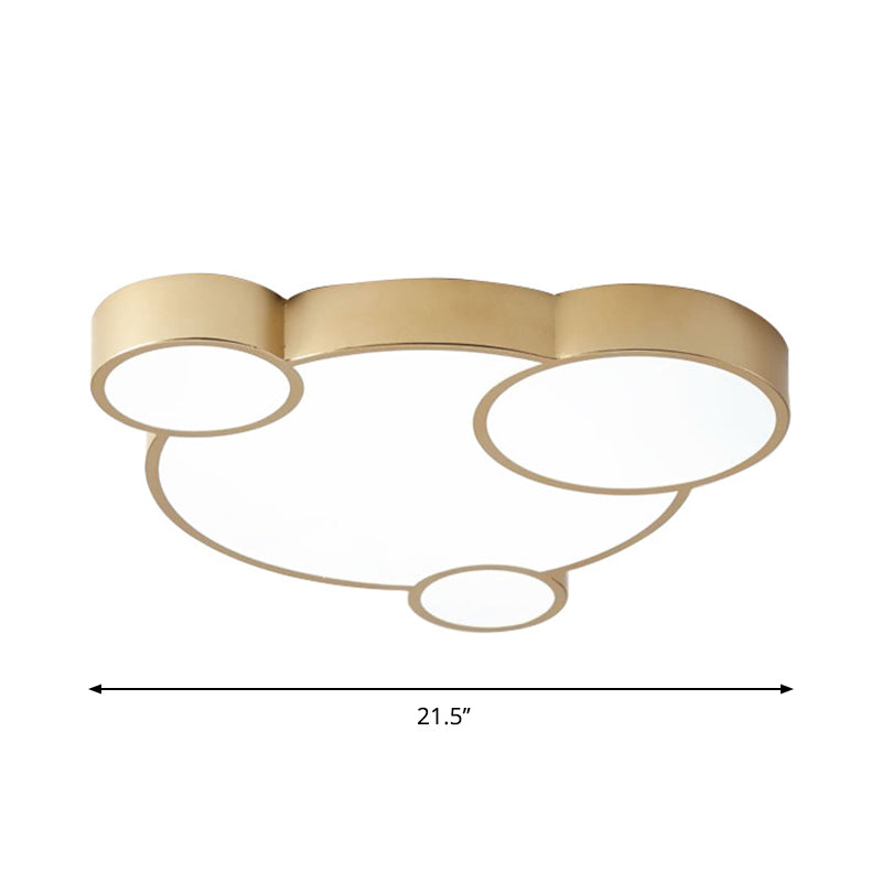 Gold Bubbling Flush-Mount Led Ceiling Lamp 18/21.5 For Bedroom