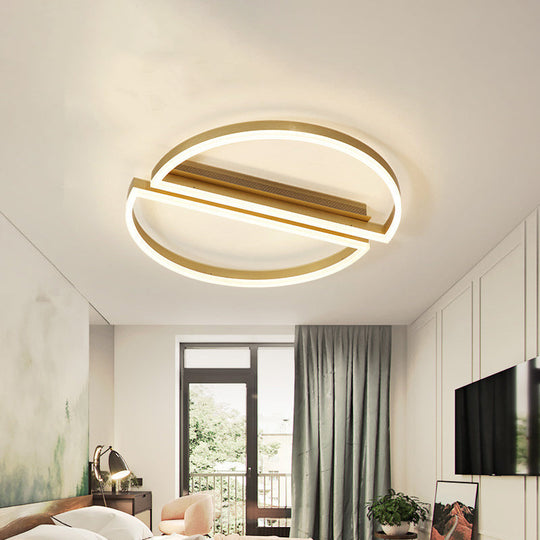 Modern Polished Gold LED Ceiling Lamp for Kids Bedroom - Cloud, Circle, and Windmill Shape