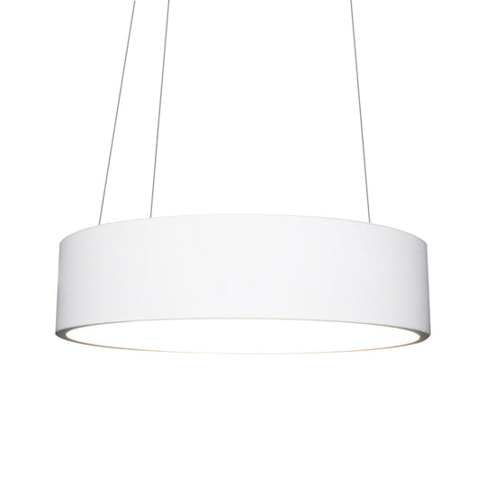 Modern LED Pendant Chandelier - Grey/White Circle Ceiling Light with Acrylic Shade, 18"/23.5" W