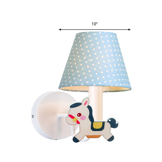 Cartoon Nursing Room Wall Light Metal Shade Sconce With 1