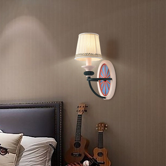 Modern Metal Bucket Wall Light: Stylish Sconce Lamp For Living Room Or Kid Bedroom