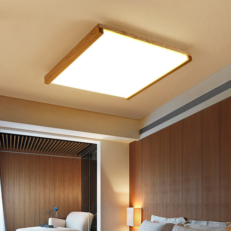 Nordic Square Flushmount LED Ceiling Light in Warm/White Light - 14.5"/25.5"/38" Wide Acrylic Fixture for Hotel