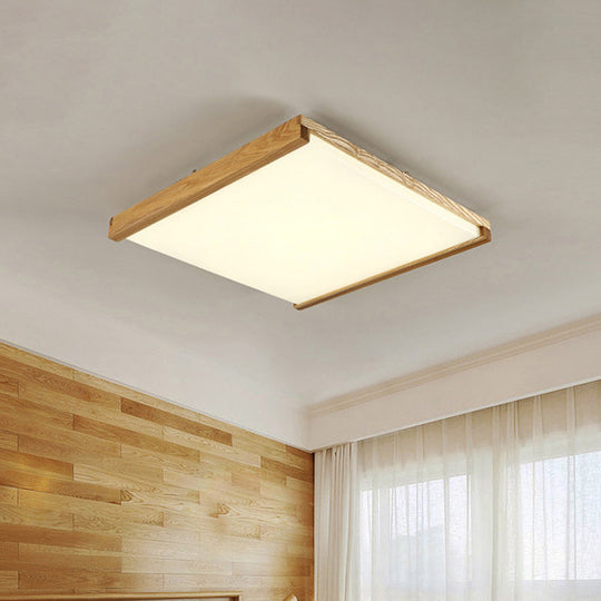 Nordic Square Flushmount Led Ceiling Light In Warm/White - 14.5/25.5/38 Wide Acrylic Fixture For