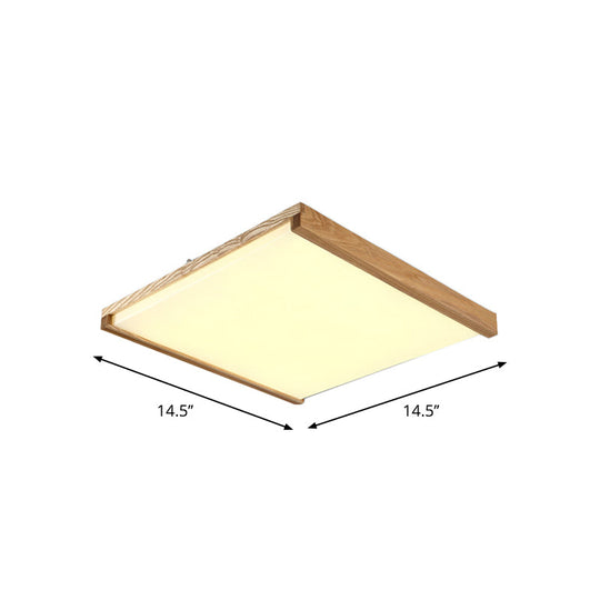 Nordic Square Flushmount LED Ceiling Light in Warm/White Light - 14.5"/25.5"/38" Wide Acrylic Fixture for Hotel