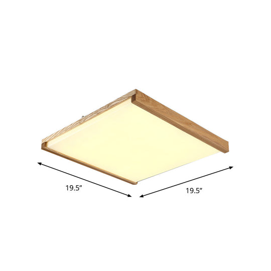 Nordic Square Flushmount Led Ceiling Light In Warm/White - 14.5/25.5/38 Wide Acrylic Fixture For